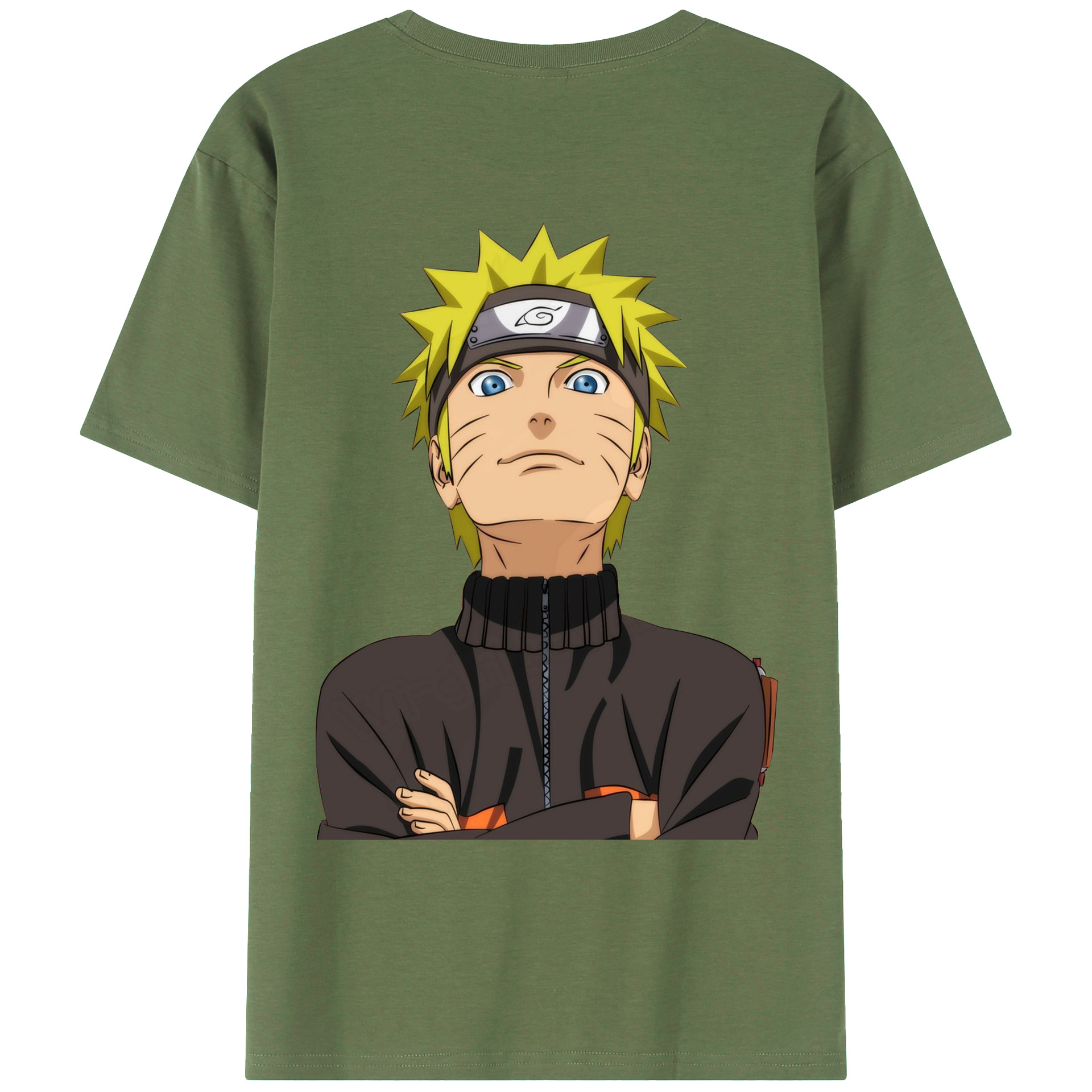 （画像用） NARUTO -ナルト- うずまき ナルト Uzumaki Naruto 綿100％ メンズ半袖Tシャツ（バックプリント） 通気性